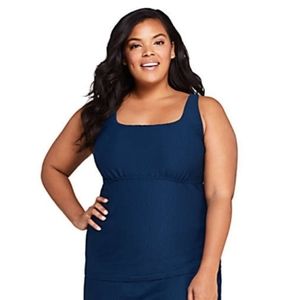 Lands End Tankini Top W/ Adjustable Underwire Bra